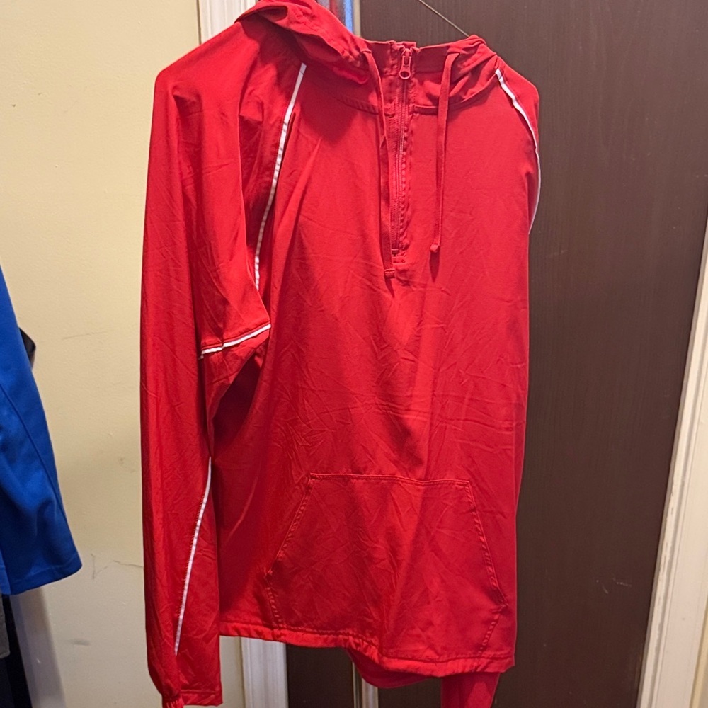 Soffe Red Men's Windbreaker with Hood